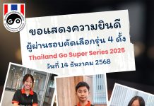 ผลการแข่งขัน Thailand Go Super Series 2025 (รอบคัดเลือก 4 ดั้ง)